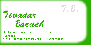tivadar baruch business card